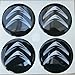 Lot de 4 cache-moyeux pour jantes en alliage 50 mm noirs tuning en résine effet 3D autocollants 3M