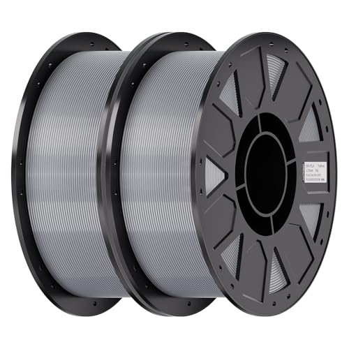 Creality Ender PETG 3D Printer Filament 1.75mm 2KG (4.4lbs) High Precision Strong Toughness Odorless Better Flow Moistureproof 3D Printing Ender PETG Filament Grey & Grey