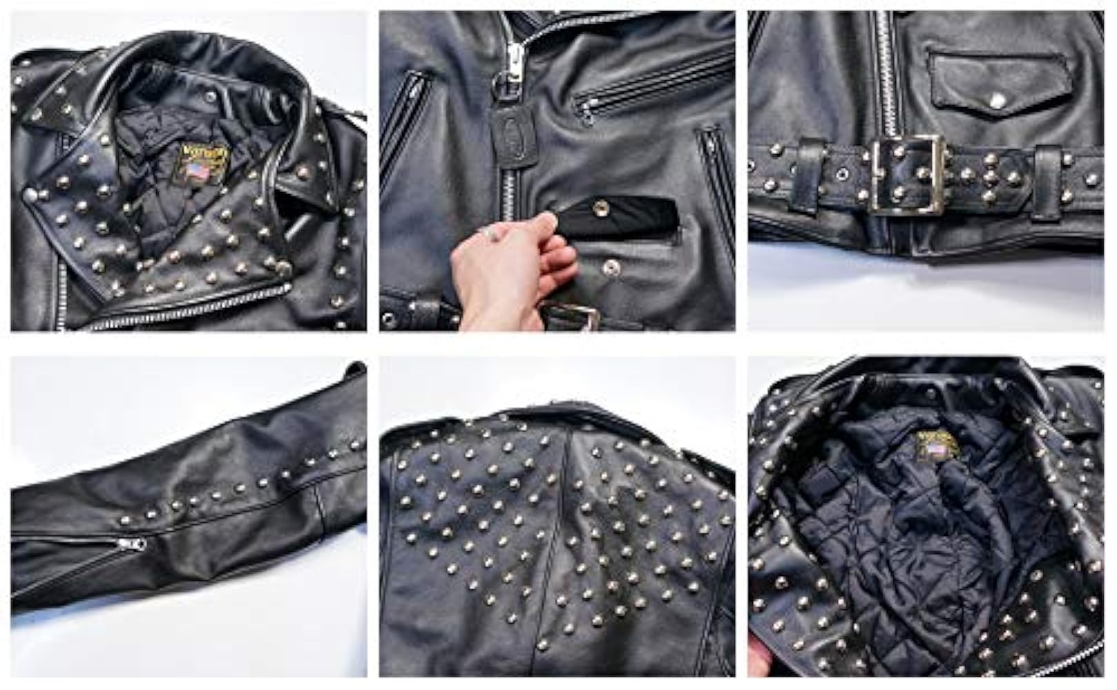 VANGUARD LEATHER ダブルライダースジャケット　レザー　スタッズ Amazon | [バンソン] スタッズ レザー ダブルライダース