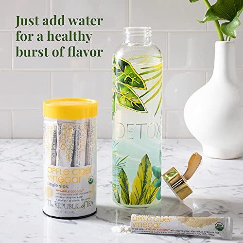 Republic Of Tea, Tea Acv Pineapple Coconut Single Sip Organic, 0.2 Ounce, 14 Count #TOP3