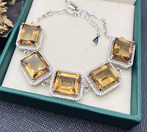 Bansriracha Big Nano Diaspore Color Change Jewelry Sets in 925 Sterling Silver Bracelets Pendant Earrings for Women Gemstone Wedding(Set)