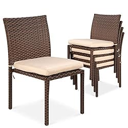 Best weather resistant patio furniture stackable wicker chairs with cushions