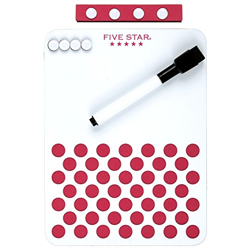 Five Star Locker Accessories, Locker Dry Erase Board + Locker Push Pin Board, Magnetic, 6" X 8", Red (73543) #TOP10
