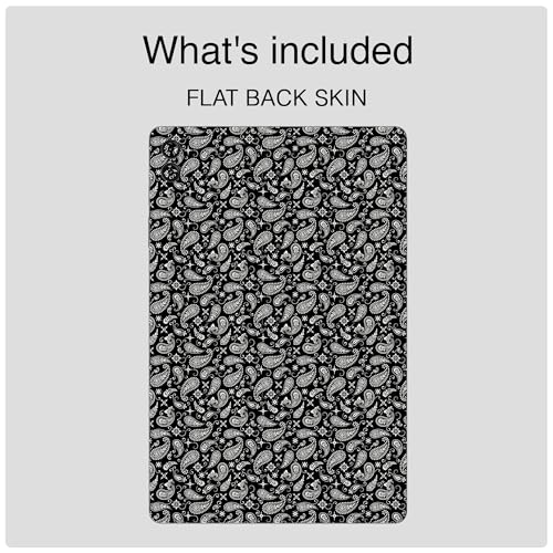 Image of Capes Tablet Skins Compatible with Samsung Galaxy Tab S9 FE Plus | Ultra-Thin Protective Film | Anti-Scratch Vinyl Decal Skin | Not Case /Cover (Black Paisley, Back Skin)