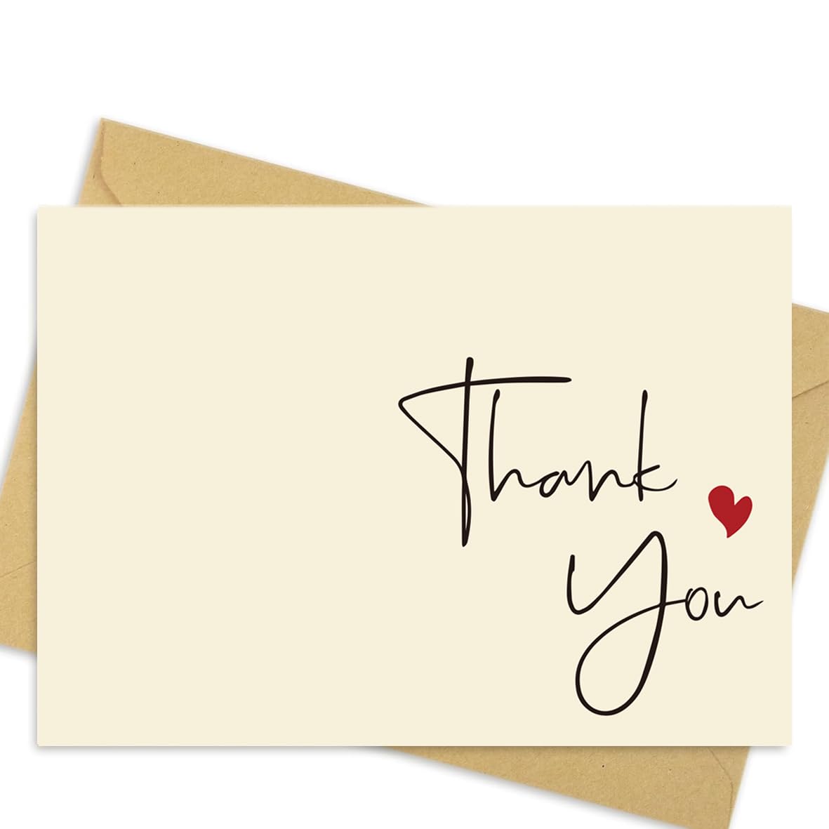 32 Pack 350GSM | Thank You Cards Matching Sealing Stickers with Envelopes | Baby Shower & Wedding Thank You Notes & Cards for Teather,Graduation,Business,Holiday Gifts 3.5x5 inches (Retro Heart B) — image 1