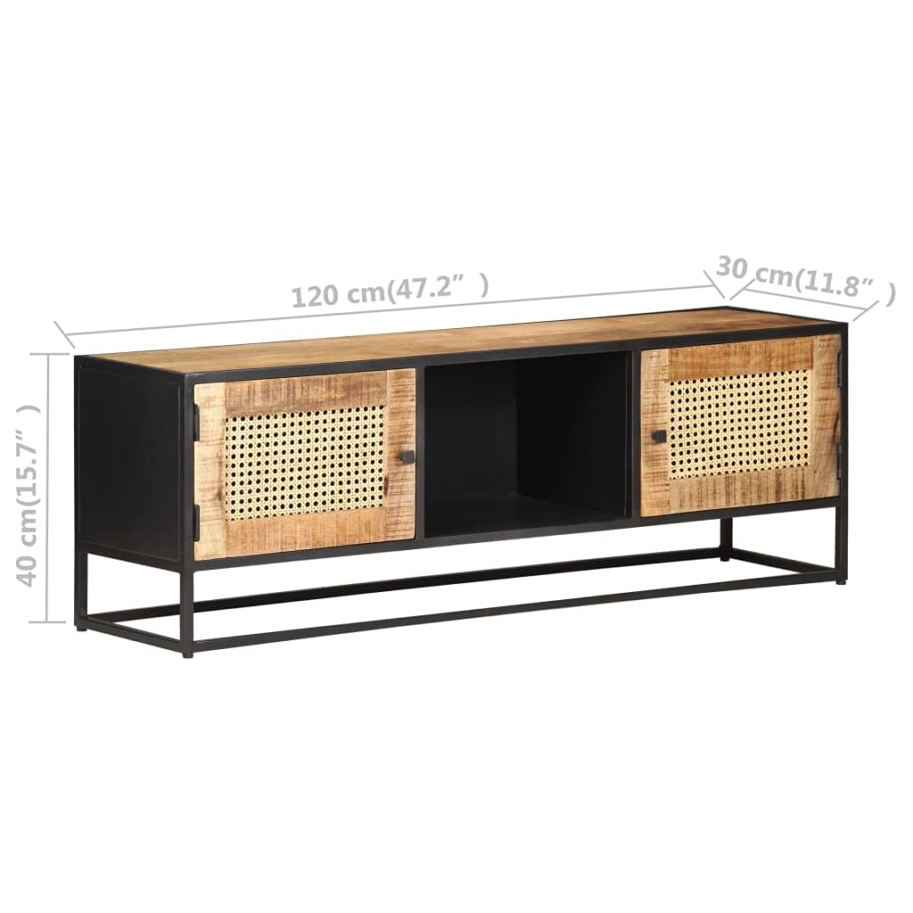 Mueble Para Tv De Madera Maciza Reciclada 90x30x40 Cm Vidaxl Con