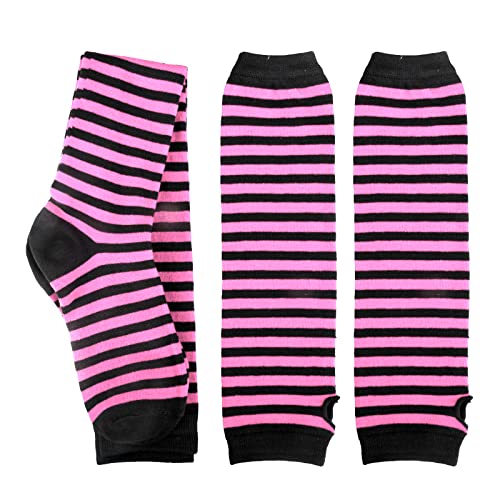 Image of Over Knee Rainbow Thigh High Socks Cosplay Accessories for Women Fashion Wild Long Striped Leg warmers