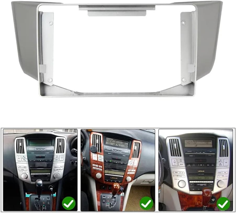 9'' Car Radio Stereo Dash Install Kit Fascia Panel Trim fits for Lexus RX300/330/350/400h 2003-2009 and Toyota Harrier 2003-2012 Installation Aftermarket Stereo Headunit