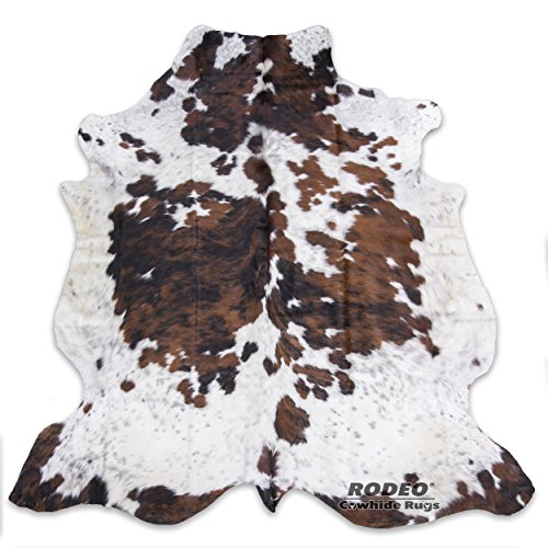 Rodeo Tricolor Cow Hide Cow Skins Hair On Leather Rug Size Large Tr 5X7 #TOP6