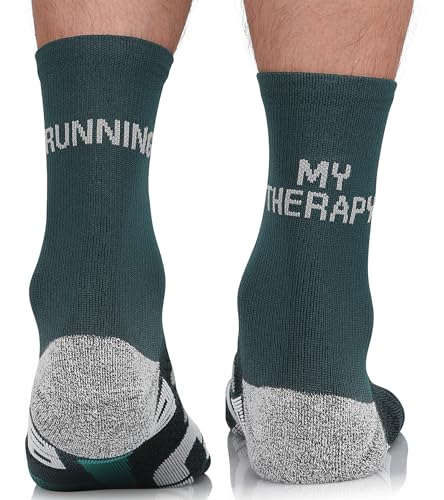 TODO Running Socks with Funny Inscription RUNNING RAID CREW Trail Running Socks for Men, Women. Breathable Runners Socks