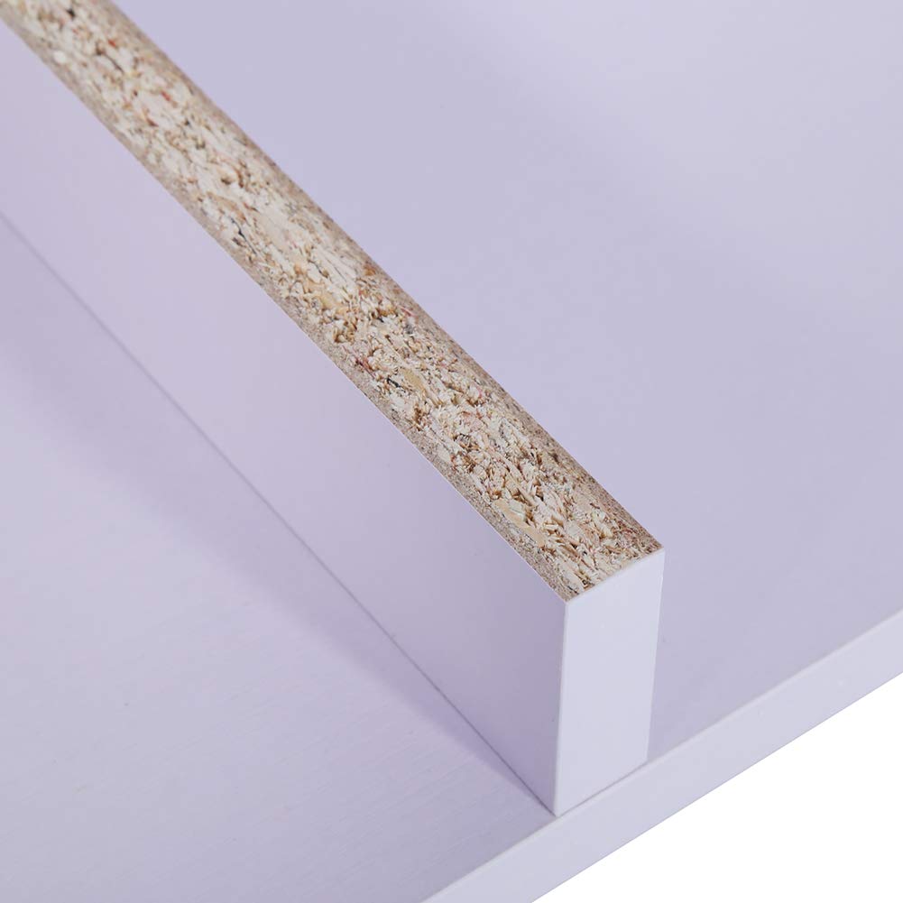 Greensen Supporto per Monitor in Legno Rialzo 2 Livelli Supporto per Computer Ergonomico Bianco per Stampante Portatile Organizzatore da Scrivania per PC Gestione Cavi 50 X 20 X 11,7 Cm