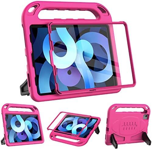 Surom Kids Case with Built-in Screen Protector for iPad Air 5th Generation 2022/iPad Air 4th Gen 2020, 10.9" iPad Air 5/4 Shockproof Handle Stand Case for iPad Air 5th/4th Gen 10.9/Pro 11, Rose Pink
