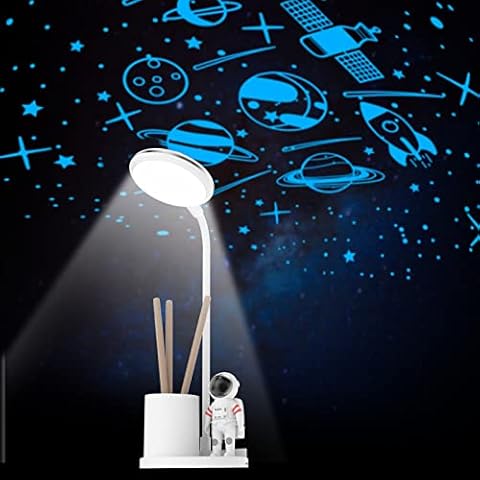 Accwork Schreibtischlampe mit Sternenhimmel Projektor Cover