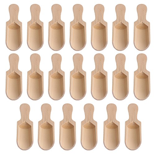 RDEXP 73x24mm Unpainted Wooden Scoop Spoon Sugar Bath Salt Scooper for Spices Parties Home Kitchen T - //coolthings.us