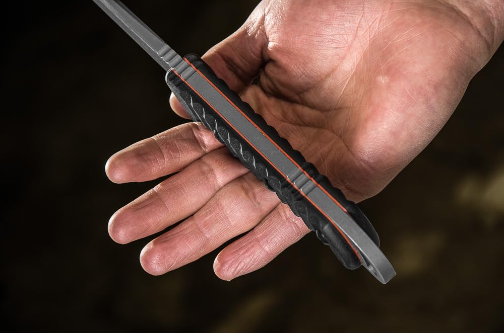 Tops Knives Apache Dawn Rockies Edition Full Tang Fixed Blade- Tumble Finish- Olive Drab MIL-SPEC Nylon Sheath Black — view 8