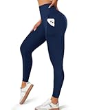 Leggings with Pockets for Women&comma; High Waisted Tummy Control Workout Hip Lift Yoga Pants Activewear