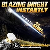 Svoko Rechargeable Flashlight, 100000LM Super Bright LED Flashlights High Lumens with COB Side Light, 5000mAh USB-C, 7 Modes, Zoomable Tactical Flashlight for Camping, Home, Car, Emergency Supplies