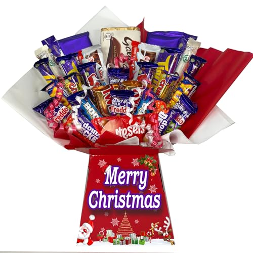 Image of Christmas Chocolate Gift Hamper Bouquet Box (Compatible with CADBURY MEGA MIX)