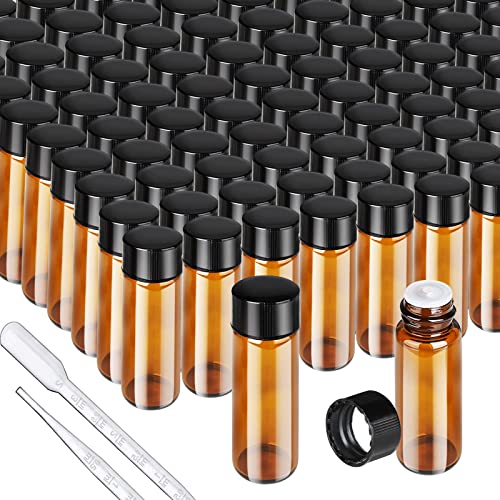 Teenitor 100Pcs Essential Oil Bottles 5Ml Essential Oil Bottles Empty Glass Anointing Oil Bottles, Small 5Ml Oil Vial, Sample Bottles For Essential Oil #TOP10