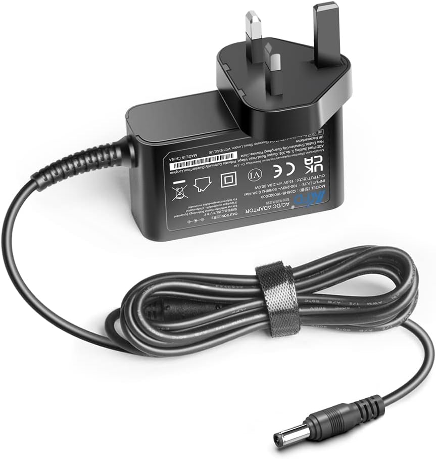 KFD UK Plug 15V Power Adapter Replacement Theragun Charger for Thergun