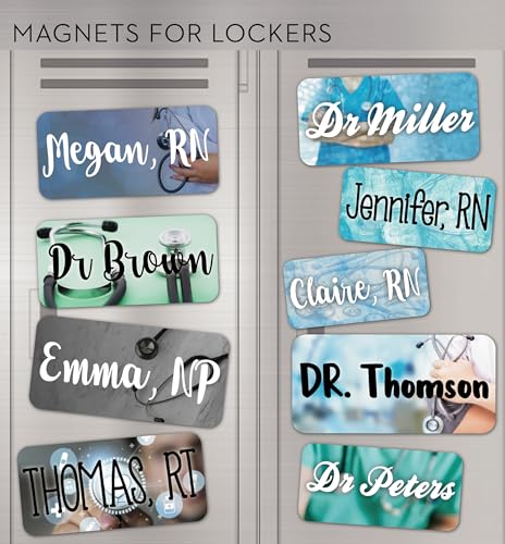 Imán personalizado para enfermera y doctor tamaño grande miniatura 2