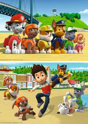 Ravensburger Kinderpuzzle - 09064 Heldenhafte Hunde - Puzzle für Kinder ab 4 Jahren, Paw Patrol Puzzle mit 2x24 Teilen