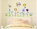 ufengke® Búhos de Dibujos Animados Mariposas y Flores Pegatinas de Pared, Vivero Habitación de Los Niños Removible Etiquetas de La Pared/Murales