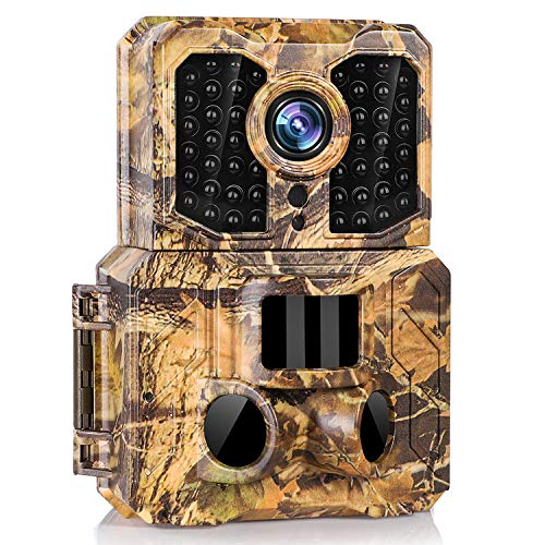 Trail Game Camera 20MP 1080P Hunting Cameras with Night Vision Waterproof 120° Wide Angle Motion Latest Sensor View 0.2s Trigger Time for Outdoor Cameras for Wildlife