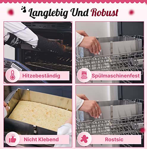 Verstellbarer Backrahmen von Prestov, rechteckig, 8 cm hoch