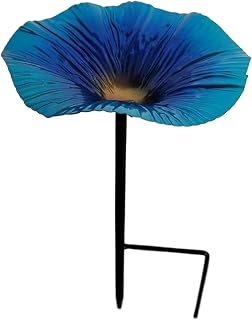 Soporte de baño para pájaros, comedero de agua para pájaros al aire libre, comedero de mariposa para colibríes y pájaros, poste de flores de oro rosa, decoración estética de jardín, alimentación