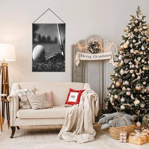 Drapeau de jardin imprimé golf noir et blanc grand format pour extérieur - 8