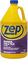 Zep Shower Tub & Tile Cleaner 128 oz ZUSTT128 - Acidic No-Scrub Formula Dissolves Soap Scum, Rust, Hard Water Stains