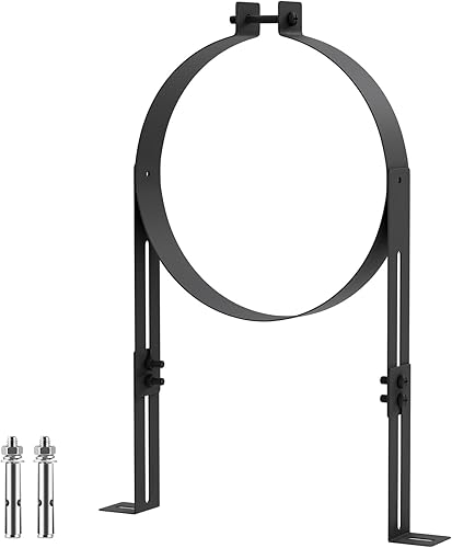 Soporte de tubo de chimenea de 8 pulgadas, correa de pared de ventilación ajustable, colgador de tubo de estufa de acero inoxidable para tubos de