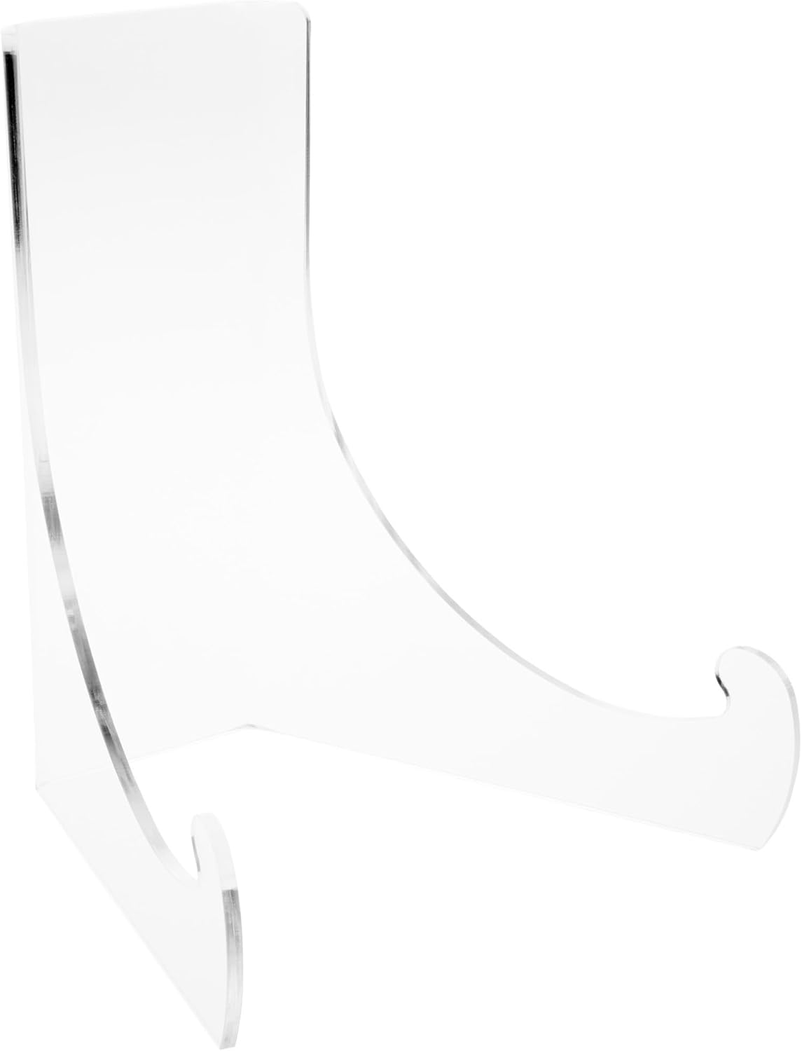 Plymor Large Clear Acrylic Flat Back Easel with Deep Support Ledges, 12" H x 10" W x 9.75" D (3 Pack)