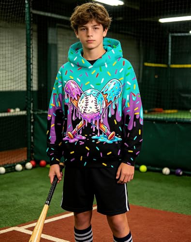 Image of Lovekider Boys Hoodie Kids 3D Print Graphic Pullover Sweatshirt 6-16 Years