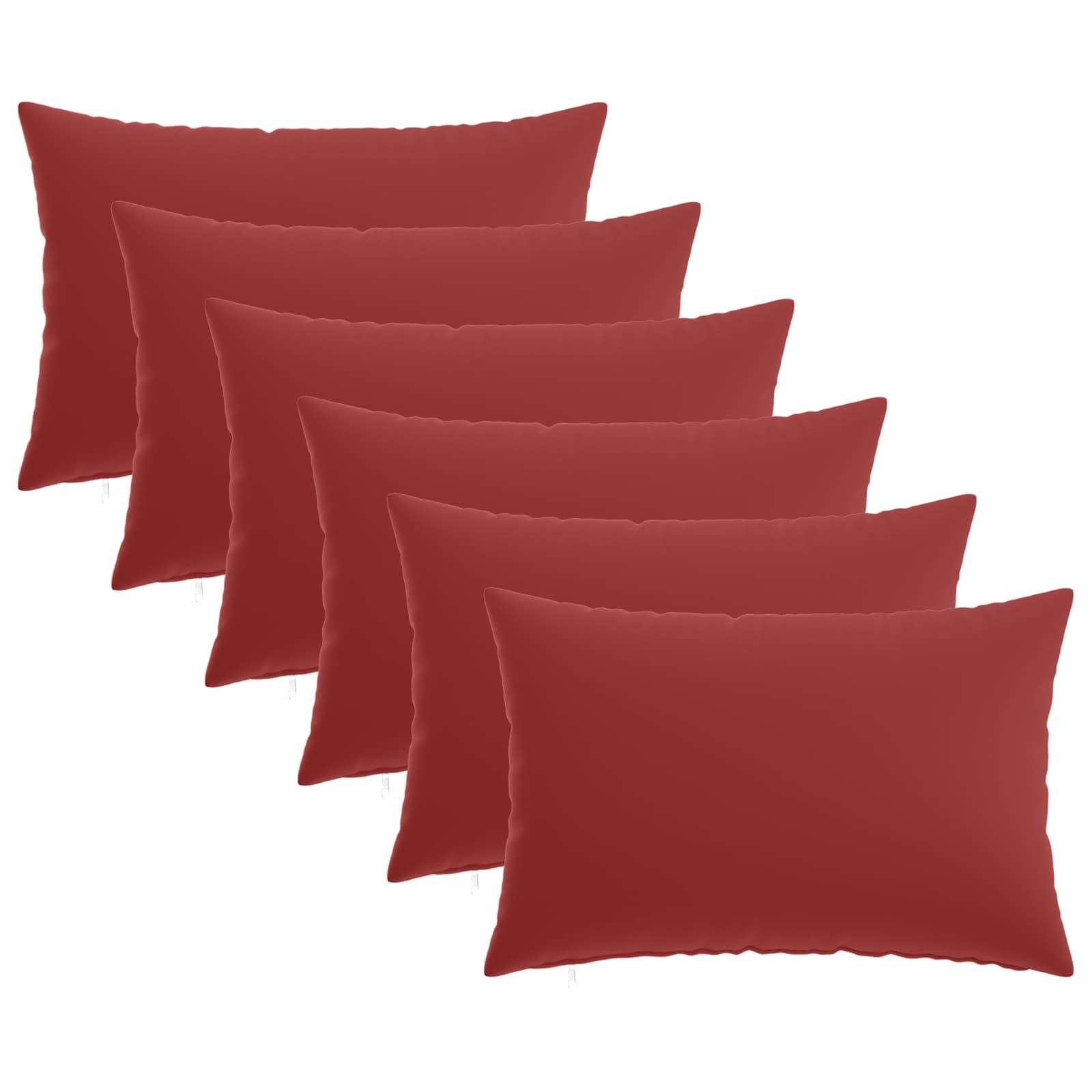 Federa per cuscino, 6 pezzi, 50 x 70 cm, colore: rosso vino 100% poliestere