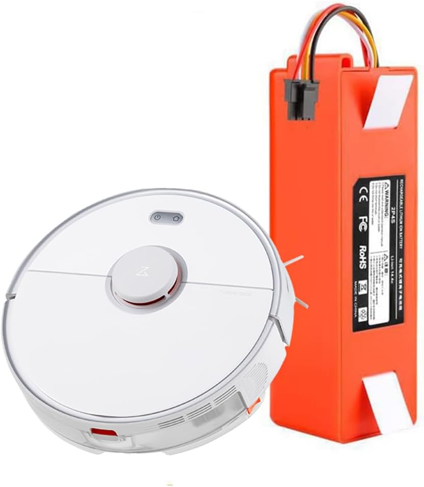 Replacement Battery for Roborock S4 S5 S6 S7 Max/Pure/MaxV/MaxV Ultra Battery for Roborock Q5 Q7 S8 Max/Max+/Plus/Pro/Pro+ S50 S60 T4 T6 T60 T65, for Xiaomi Mijia E4 E5 E20 E25 E35 C10, 14.4V 6700mah