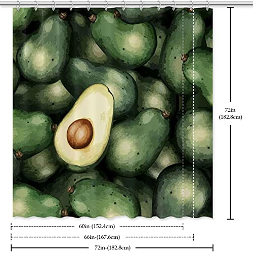 Rideau de douche vert avocat de qualité supérieure, dimensions 182,9 cm - 7