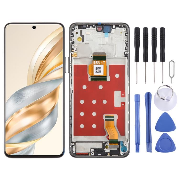 Écran LCD pour Honor X60 vitrage tactile complet avec châssis noir pour réparation mobile