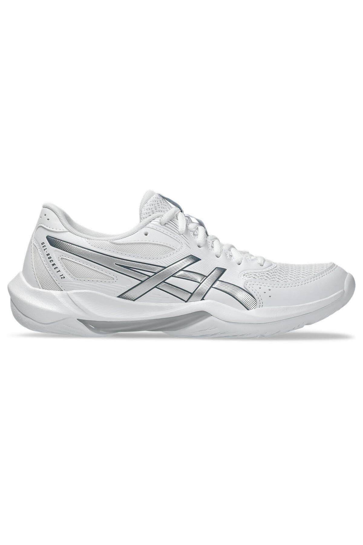 Asics Women's Gel-Rocket 12 Netball Shoes - White/Siler - 6 (39.5)