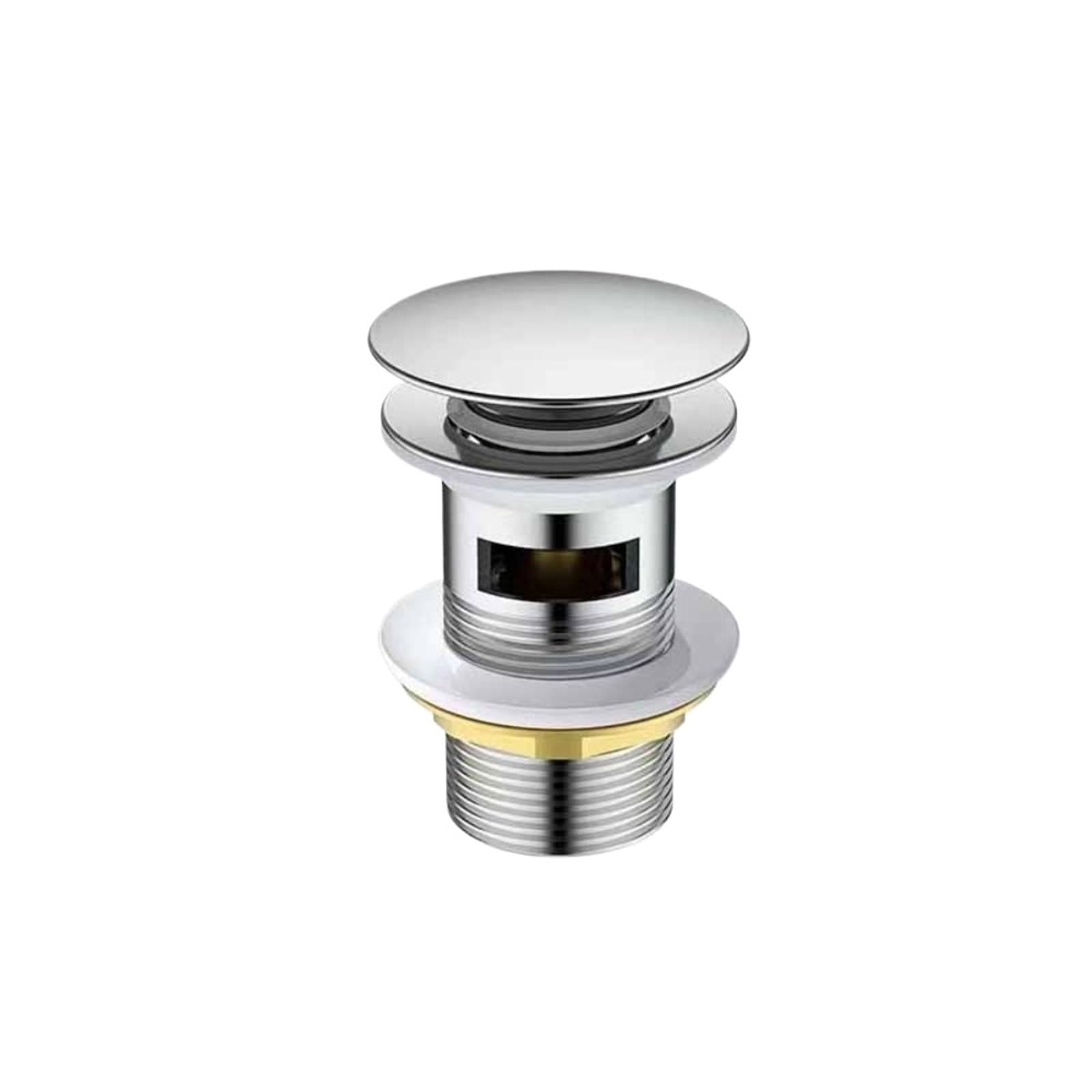 Sewer Slotted Unslotted Push Pop Up Bath Stopper Sink Strainer Basin Drain Device Tap for Bathroom Sinks