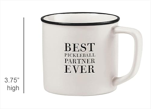 Miniatura 10 de Santa Barbara Design Studio Pickleball - Taza de café de regalo Lili + Delilah Stoneware, 16 onzas, repetición de pickleball con cafeína