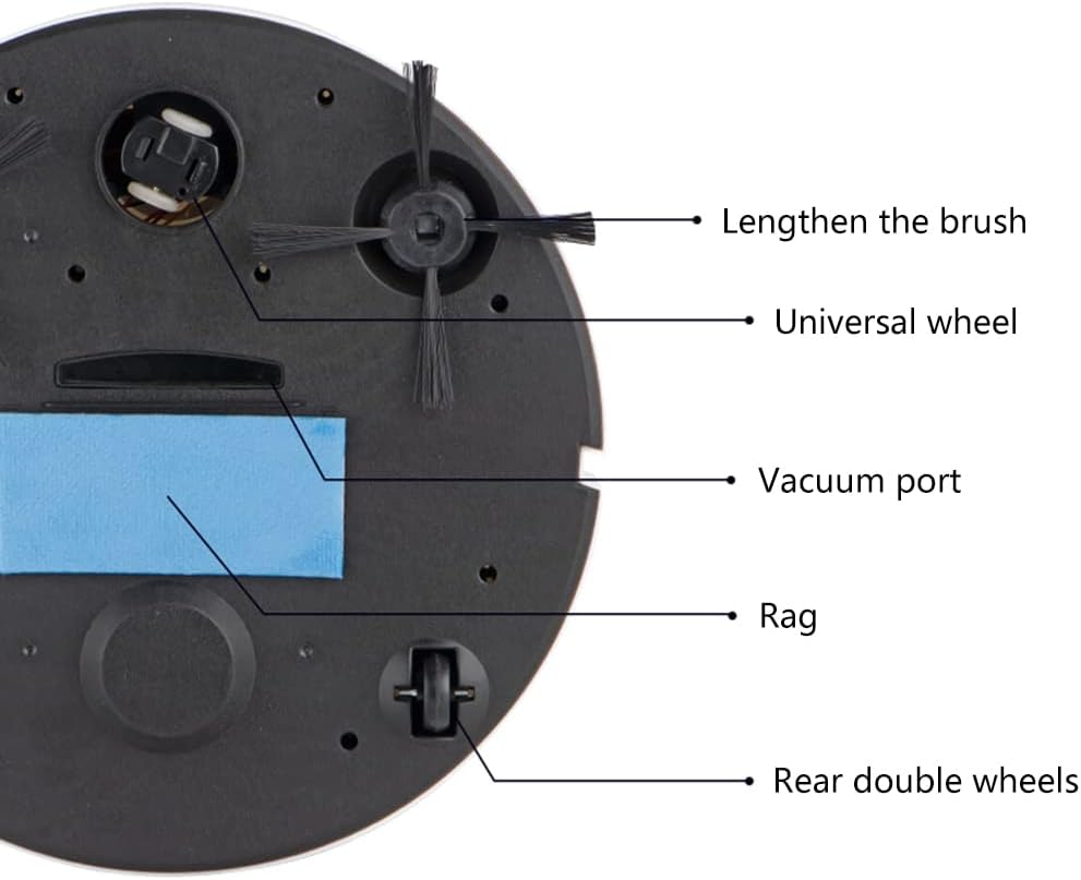 ljhnba Robot Mopping Strong Suction Super-Thin Upgraded Robotic Vacuums Cleans Hard Floor to Carpet