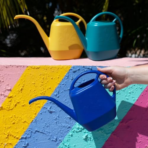 Image of Bloem Aqua Rite Watering Can: 56 Oz - Classic Blue - Large Capacity, Extra Long Spout, Durable Plastic, One Piece Construction, for Indoor & Outdoor Use, Gardening