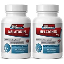 Melatonin Extended Release 3mg - Melatonin 3mg - Promotes Quality Sleep 2 Bottles - 180 Lozenges
