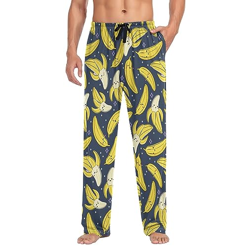 Mens Pajama Pants Cowboy Wild Mustang Horses Men's Pajama Bottoms Sleep Lounge Pj Pants for Men With Drawstring Pockets S2