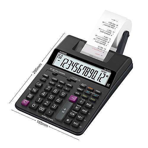 Image of Casio HR-100RC-BK 150 Steps Check & Correct Printing Financial Calculator with Reprint Feature,Black