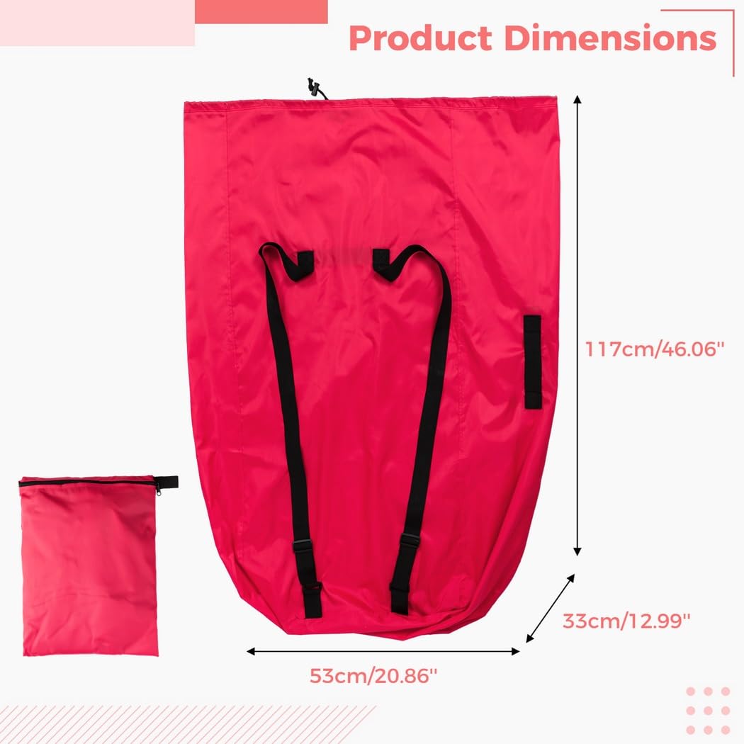 Gate Check Bag for Single and Double Strollers, Travel Stroller Bag with Shoulder Straps, Lightweight Pushchair Transport Bag for Airplane Travel