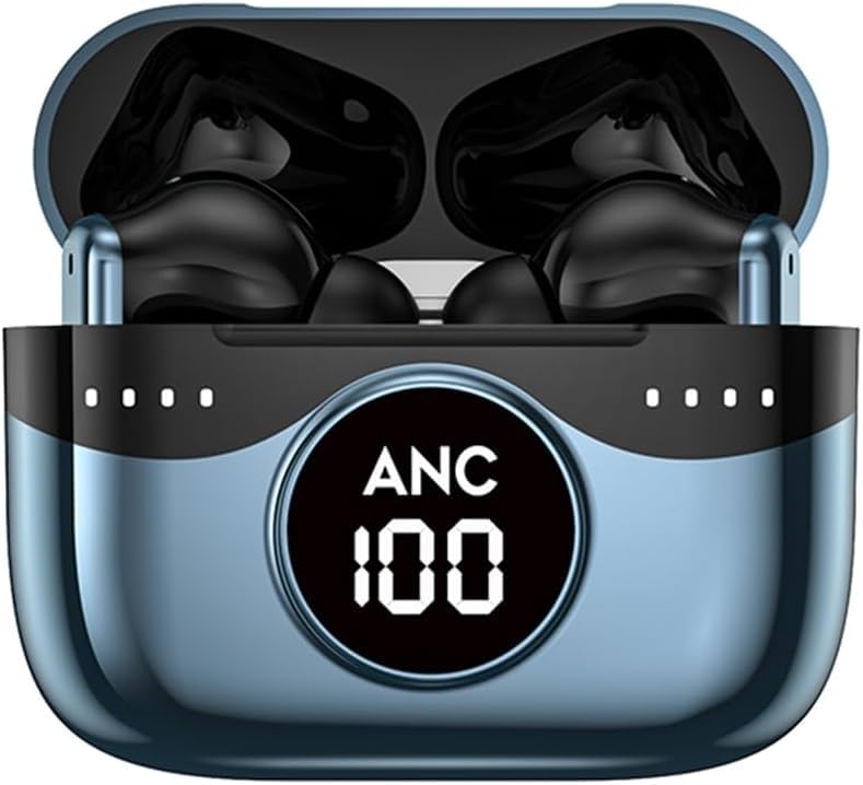 Bluetooth Headset Wireless Earbuds Noise Cancelling IPX5 Waterproof in-Ear Headphones with Microphone and Charging Case LED Power Display