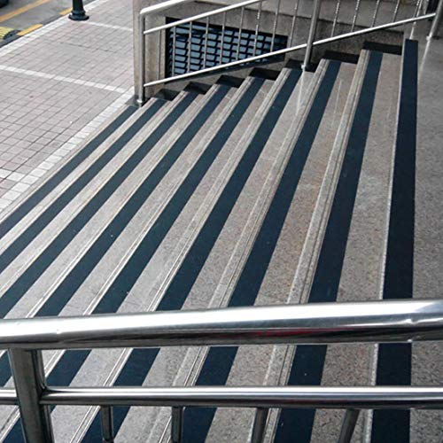 WELSTIK Antirutsch Klebeband - 10cm x 5 m Antirutsch Treppenstufen, Antirutsch Treppe Band für innen- und Außenbereich, Schwarz